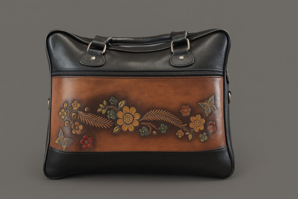 Bolso de Cuero Café Hoja