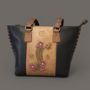 Bolso de Cuero Café Pluma
