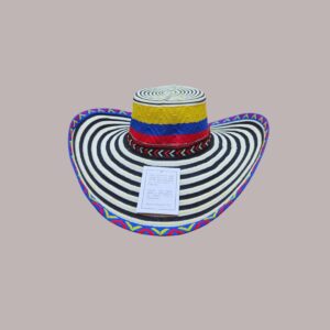 Sombrero Tradicional Tricolor Linea Azul