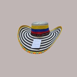 Sombrero Tradicional Tricolor Linea Amarilla